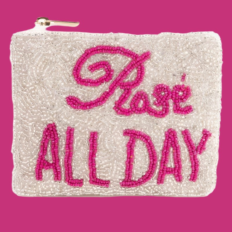Rose All Day Beaded Coin Purse