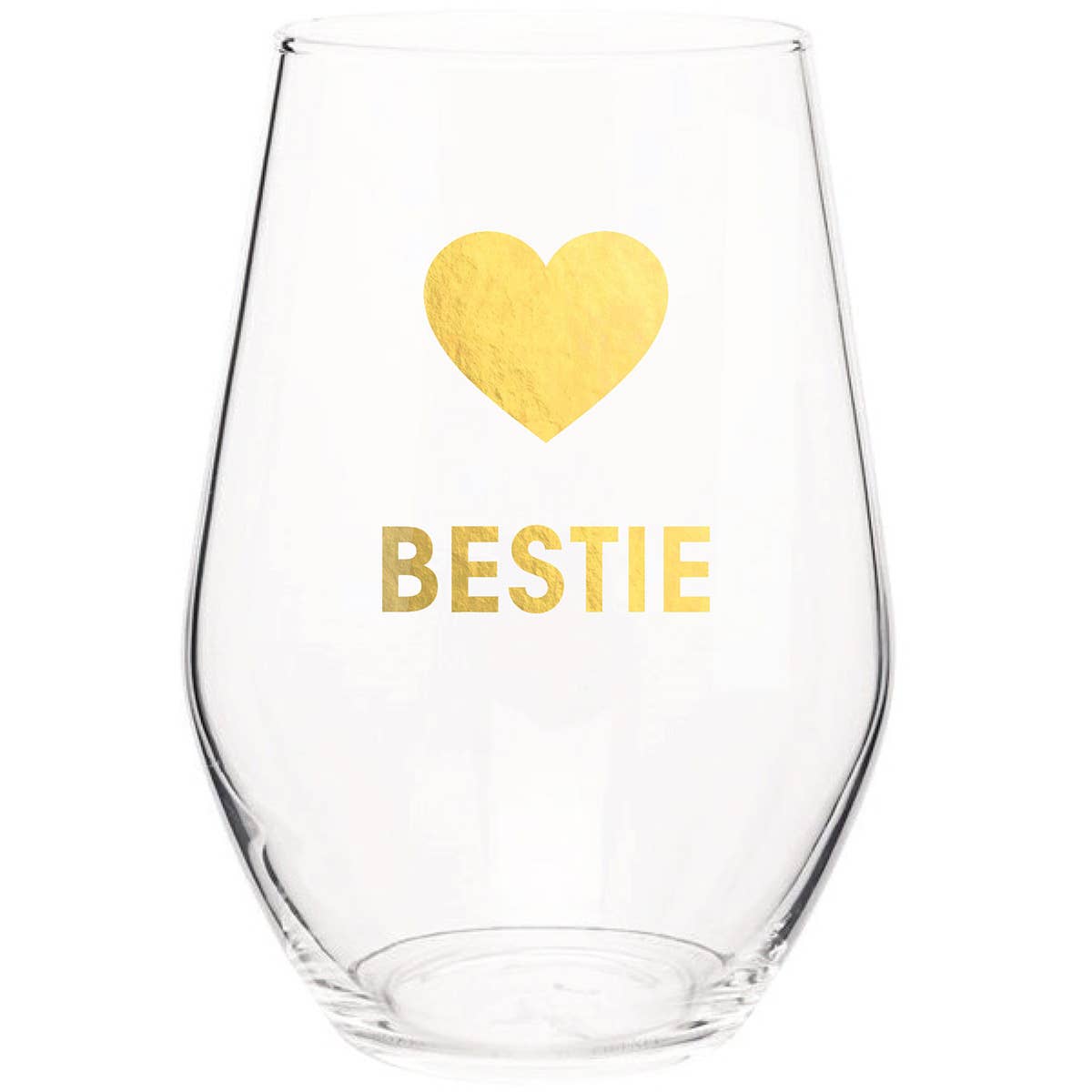Bestie Stemless Wine Glass