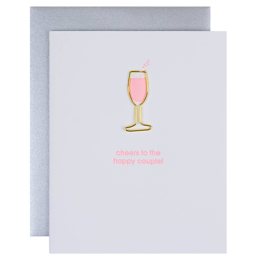 Cheers to the Happy Couple Paper Clip Card