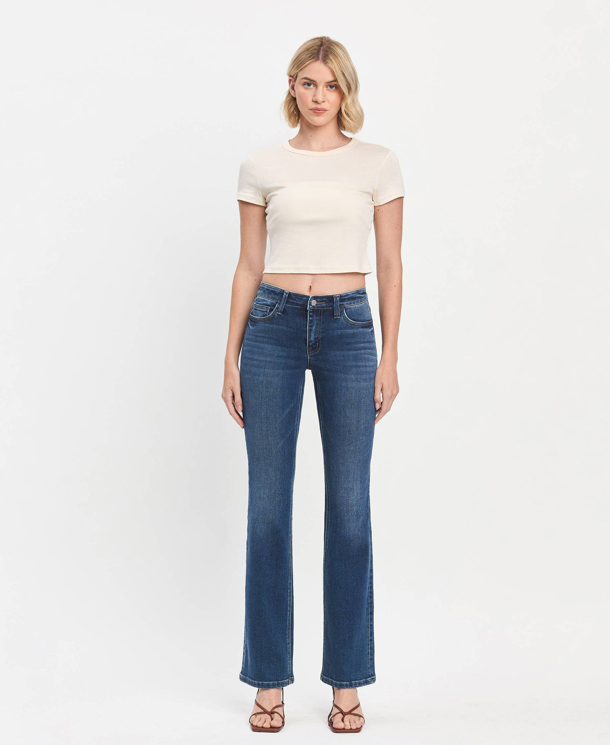 MID RISE RELAXED BOOTCUT JEANS