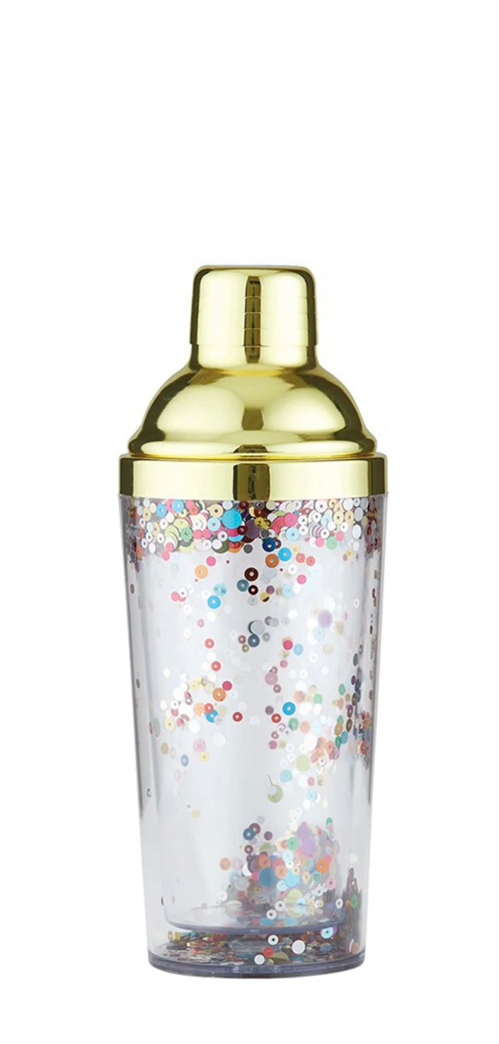 Gold Confetti Cocktail Shaker