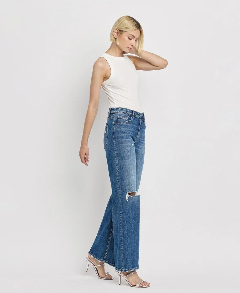 High Rise Wide Leg Jeans