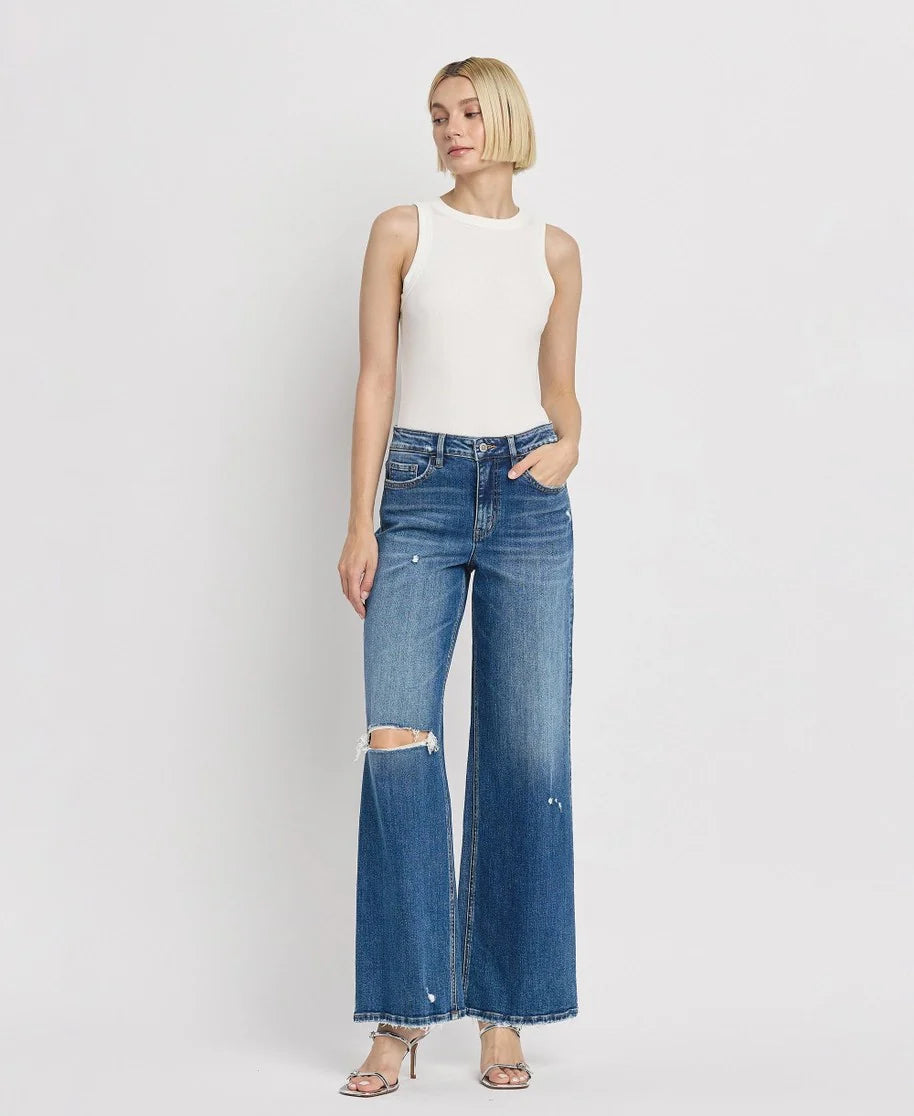 High Rise Wide Leg Jeans
