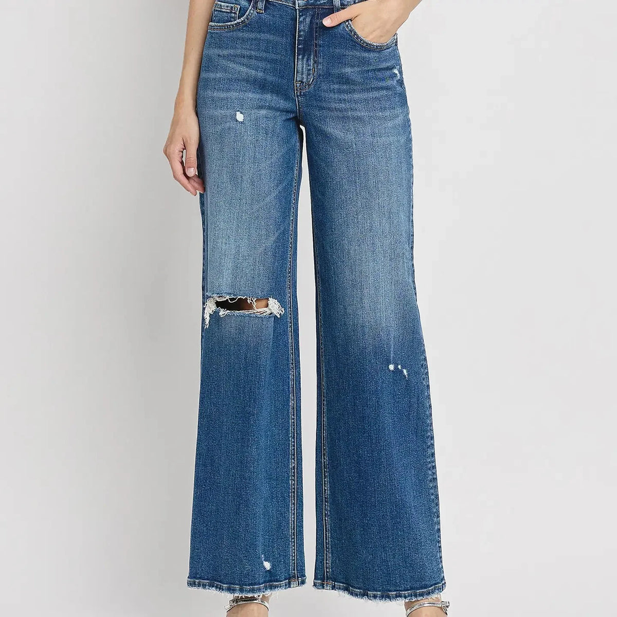 High Rise Wide Leg Jeans