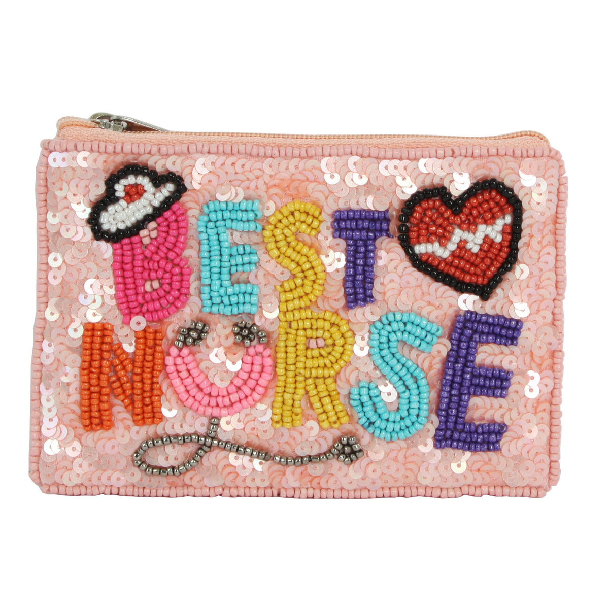 Best Nurse Beaded Coin Purse
