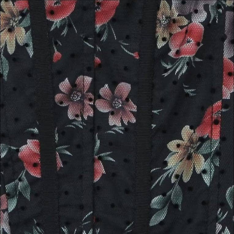 Floral Print Corset Style A-line Mini Dress