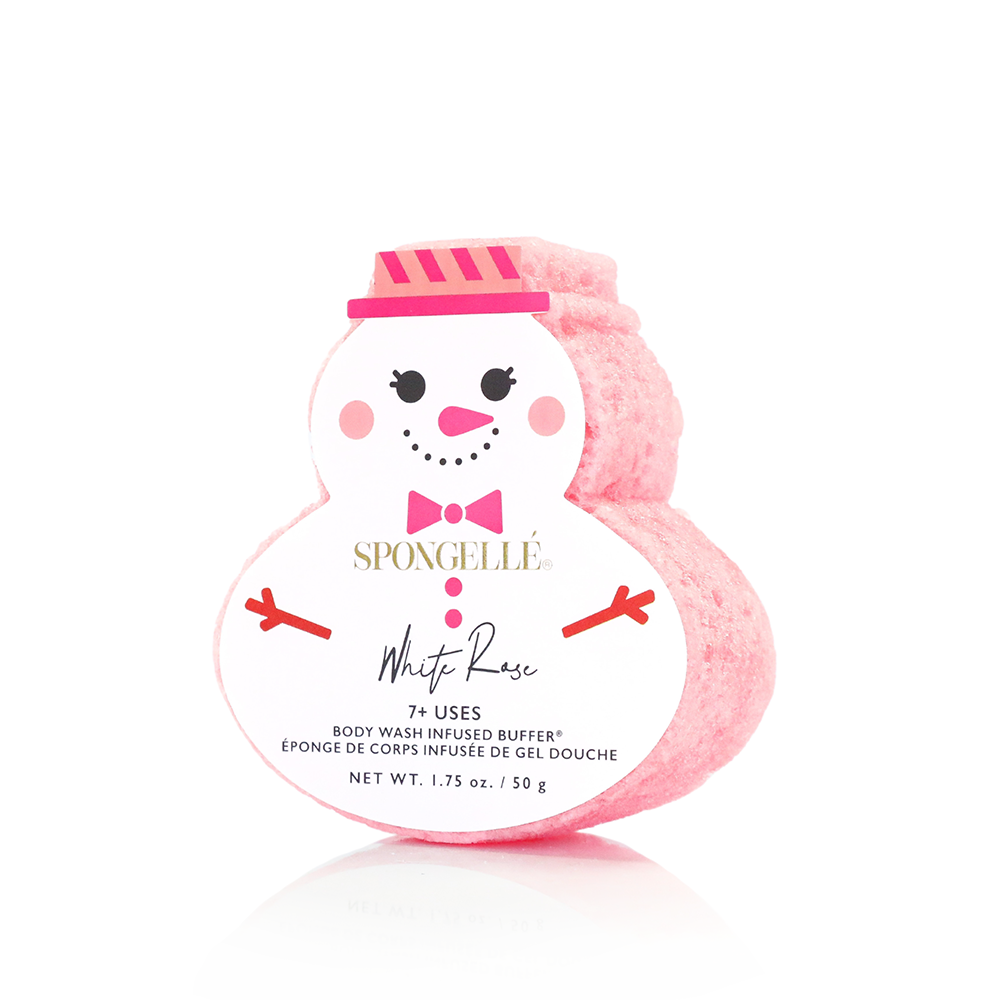 Buffer White Rose Snowman Holiday