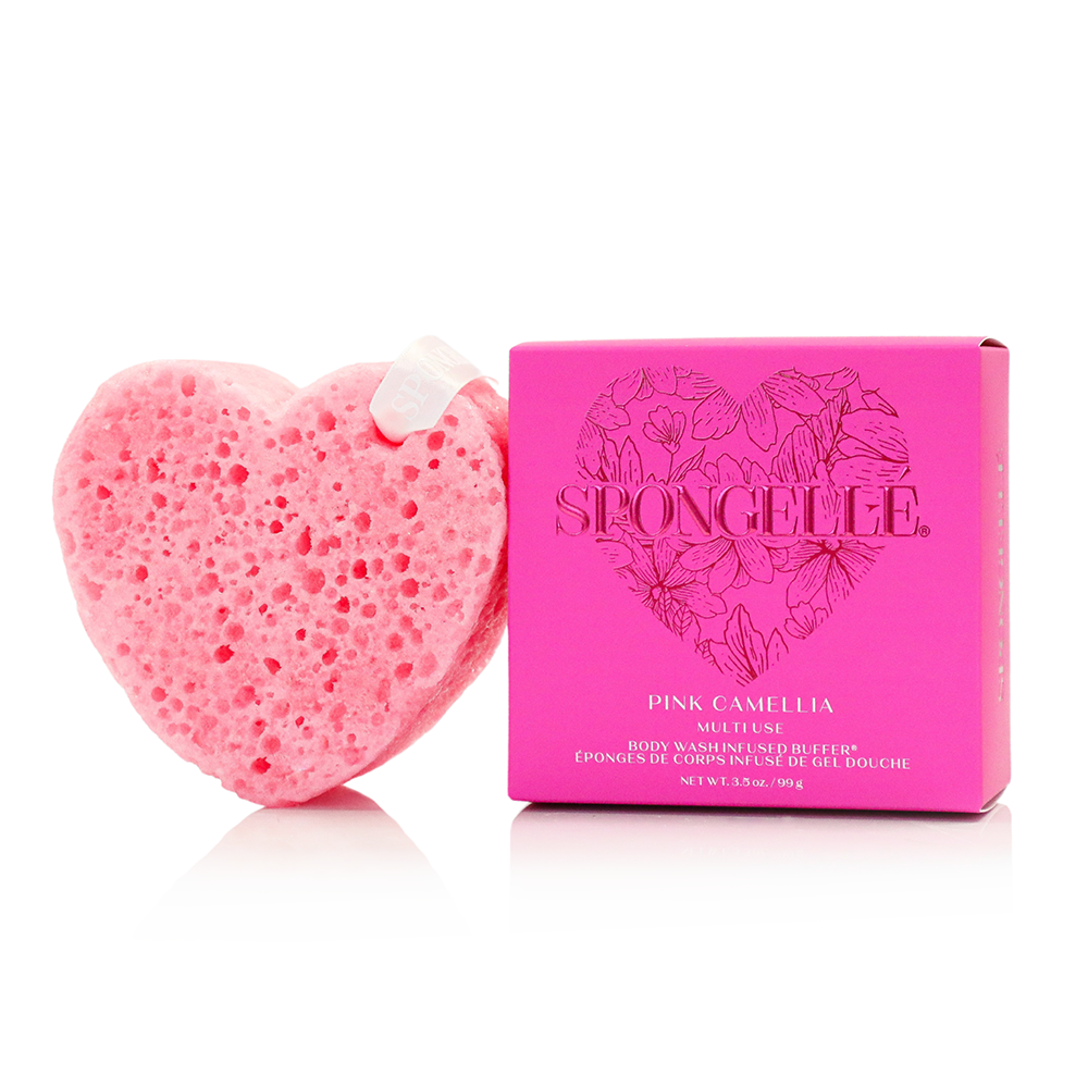 Buffer Pink Camellia Heart
